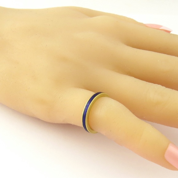 Vintage Gucci 18 Karat Yellow Gold and Enamel Ring Size 4.5 #4756 - Picture 6 of 6